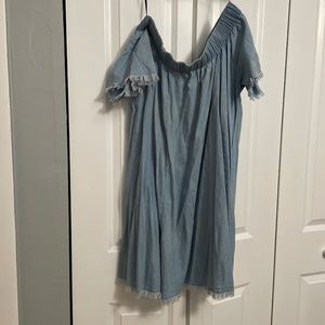 Jean Mini Off The Shoulder Dress